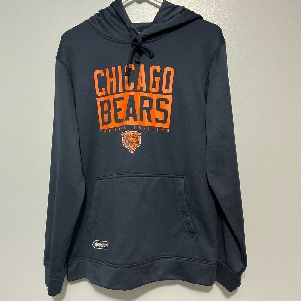 NFL team apparel Chicago Bears Navy Hoodie size adult M